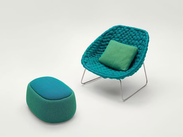 SHITO - Sled base fabric armchair by Paola Lenti - view 3